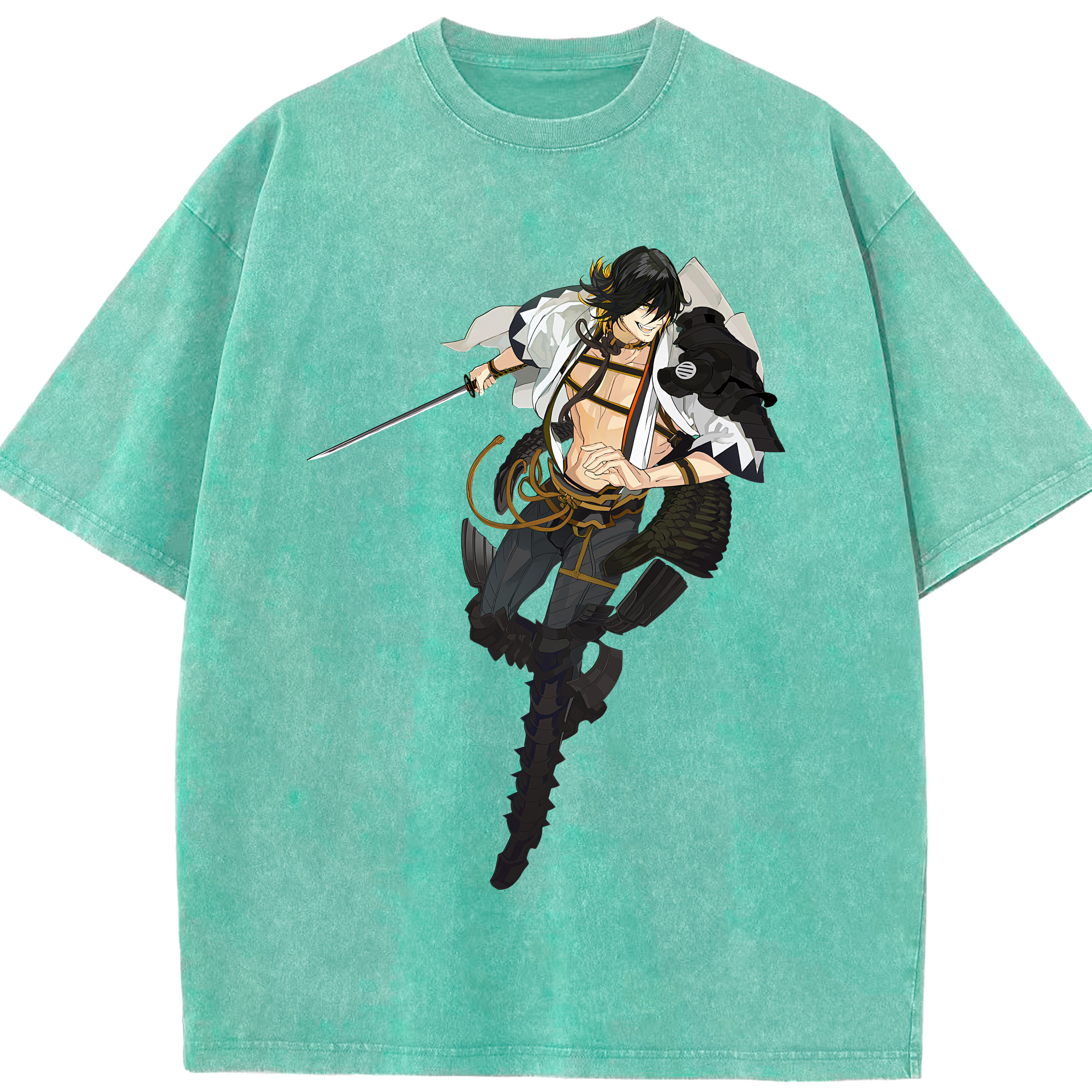 （画像用） 刀剣乱舞 Touken Ranbu 綿100% ヴィンテージ風 半袖Tシャツ（フロントプリント）